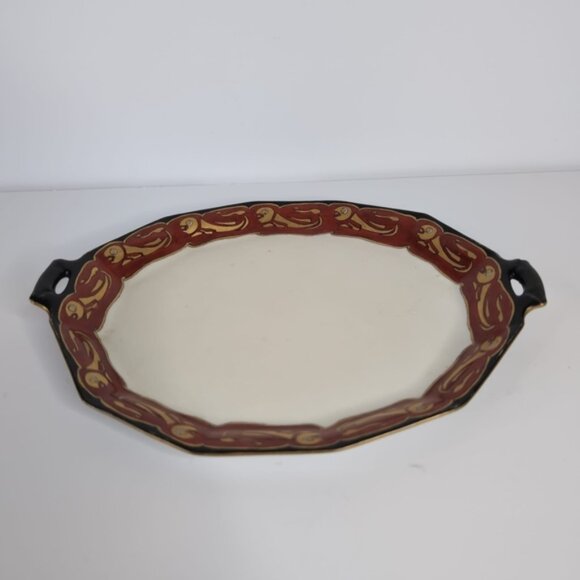 Vintage French Porcelain of Limoges Art Nouveau Decorative 1910s Serving Tray - Picture 5 of 10